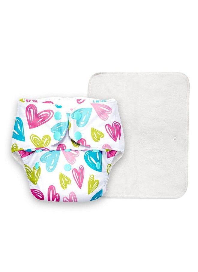 Basic Pack Of 4 (2 Shell + 2 Insert) Freesize Adjustable Washable And Reusable Cloth Diaper For Babies 0 3 Years ; Cloth Diaper For Babies With Wet Free Insert With Snaps ; Assorted (Print May Vary)