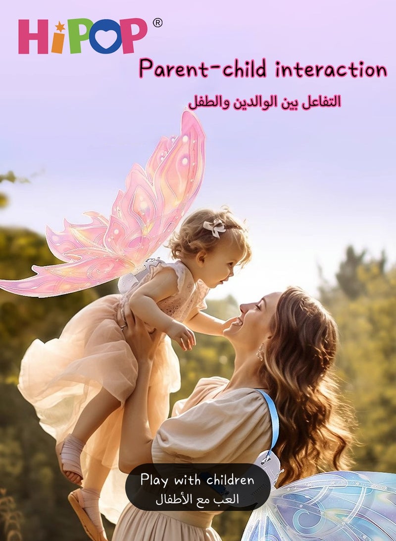 HIPOP Dress Up Princess Costume for Girls,Electric Glowing Wings Universal Size,Cool Lighting Effects,Wings Can Flap,3-12 Age Children's Party Role Play Costume - Image 5