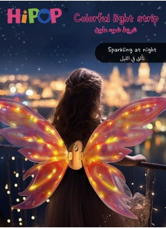 HIPOP Dress Up Princess Costume for Girls,Electric Glowing Wings Universal Size,Cool Lighting Effects,Wings Can Flap,3-12 Age Children's Party Role Play Costume  - Image 2