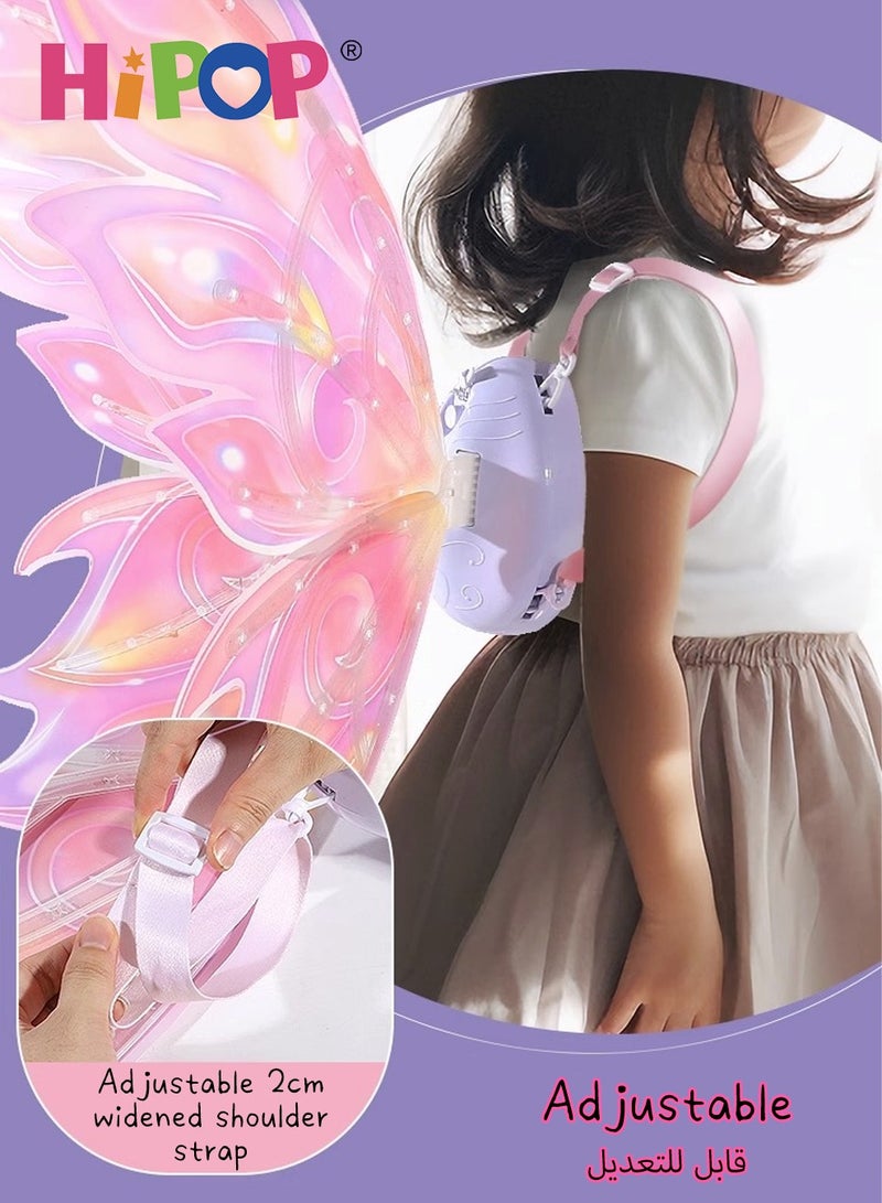 HIPOP Dress Up Princess Costume for Girls,Electric Glowing Wings Universal Size,Cool Lighting Effects,Wings Can Flap,3-12 Age Children's Party Role Play Costume - Image 3