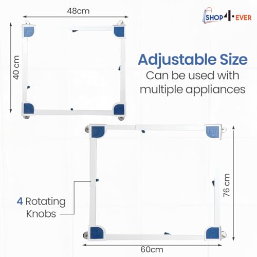 Shop4Ever Adjustable Heavy Duty Front/Top Load Washing Machine Stand Trolley for “Metal” Front/Top Load Washing Machine Stand, “Heavy Load Fridge/Refrigerator, Dishwasher Stand” - Image 3