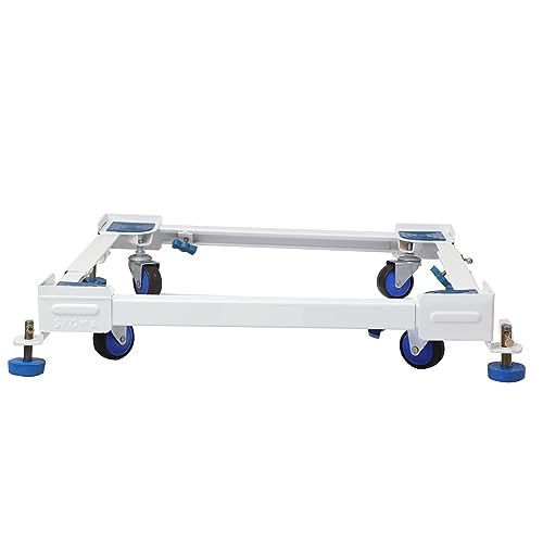 Shop4Ever Adjustable Heavy Duty Front/Top Load Washing Machine Stand Trolley for “Metal” Front/Top Load Washing Machine Stand, “Heavy Load Fridge/Refrigerator, Dishwasher Stand” - Image 1