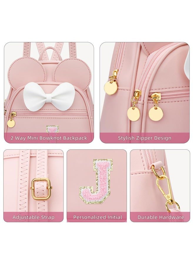 kkxiu Girls Initial Cute Mini Backpack for Toddler, Travel Small Girl Backpacks, Personalized Gifts for Little Girls and Kids, Pink, Mini, J - Image 4