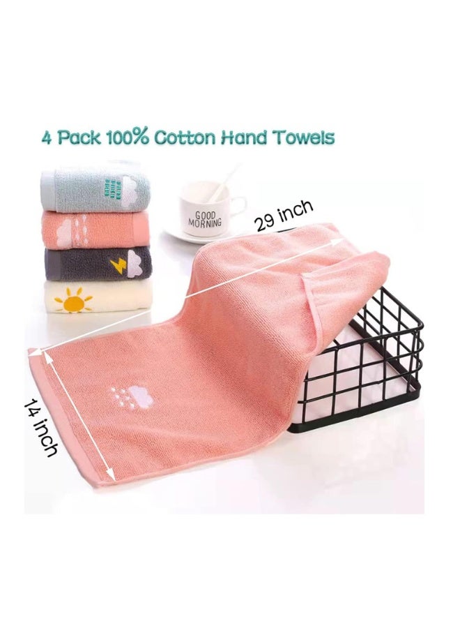 sokany 4 Packs of Cotton Hand Towels, Super Soft and Absorbent for Bathing, Hands,Face,Gym and Spa, Size74x34cm - Image 5