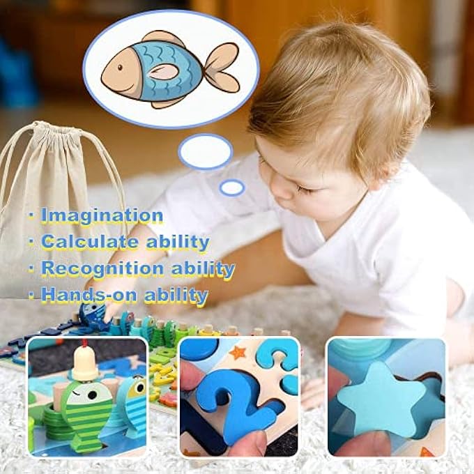 135PCS KIDS STACKING BLOCKS MONTESSORI TOY PRESCHOOL LEARNING TOY, ACTIVITIES COUNTING GAME, EDUCATION TOYS FOR KIDS GIFT PACKAGE. - Image 4