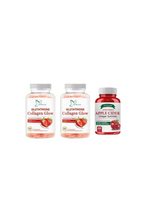 apple cider gummies and glutathione together NATURE GLOW Collagen Glow Strawberry Pack of 2 gummies | Best Price Oman glutazon Packaging:125 mL White Bottle SkinnyRx | Compounded Injectable