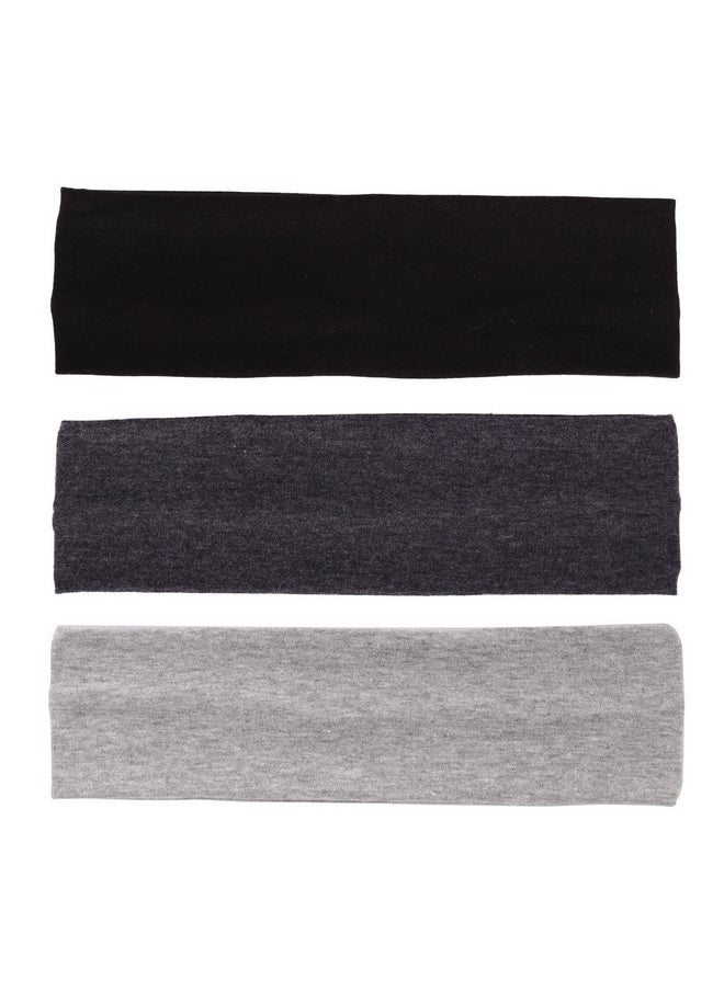 3 Pack Yoga Headbands Stretchy Cotton Head Band Hairwarp Sports Running Exercise Gym (Black/Dark Grey/Grey) - pzsku/Z01C455BF29E2F27938BAZ/45/_/1719064747/b130f231-c1cc-433a-b052-45a568997a6e