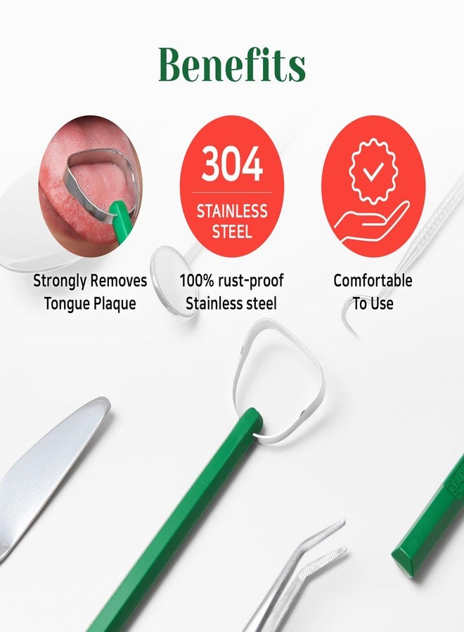 Euthymol كاشط اللسان من إيثيمول 304 من الفولاذ المقاوم للصدأ - يقلل من رائحة الفم الكريهة، يزيل لويحات اللسان، يحسن نظافة الفم، سهل الاستخدام والتنظيف - Image 5