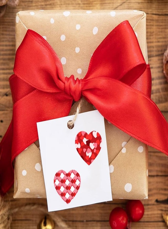 Hrnsnails 500Pcs Valentines Stickers Roll - Laser Heart Shape Self-Adhesive Sealing Stickers, 8 Patterns Sparkly Waterproof Decals for Valentines Party Envelope Scrapbook Decor A-2 - Image 5