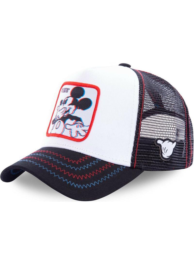 Disney 1Pcs Cartoon Mickey hap Sunblock baseball cap White  E - Image 1