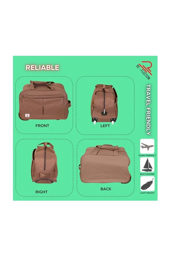 Reflection REFLECTION Boat Shaped 4-Wheel Decker Trolley Brown, 63 cm
