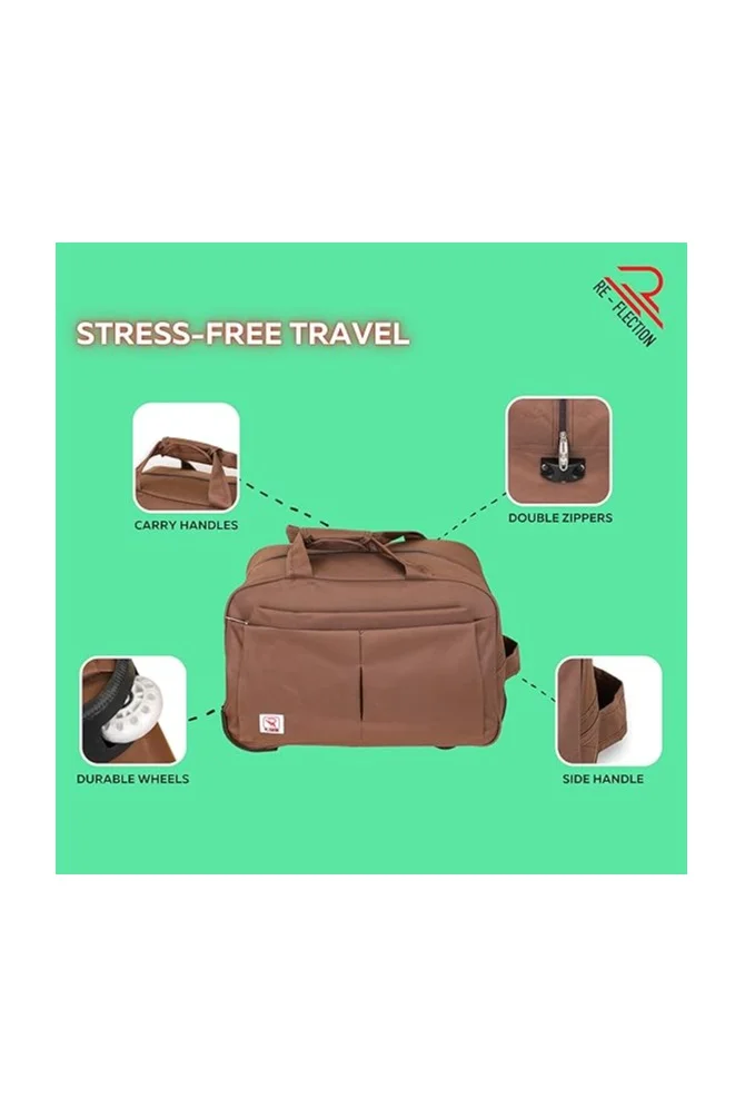 ريفلكشين REFLECTION Boat Shaped 4-Wheel Decker Trolley Brown, 63 cm