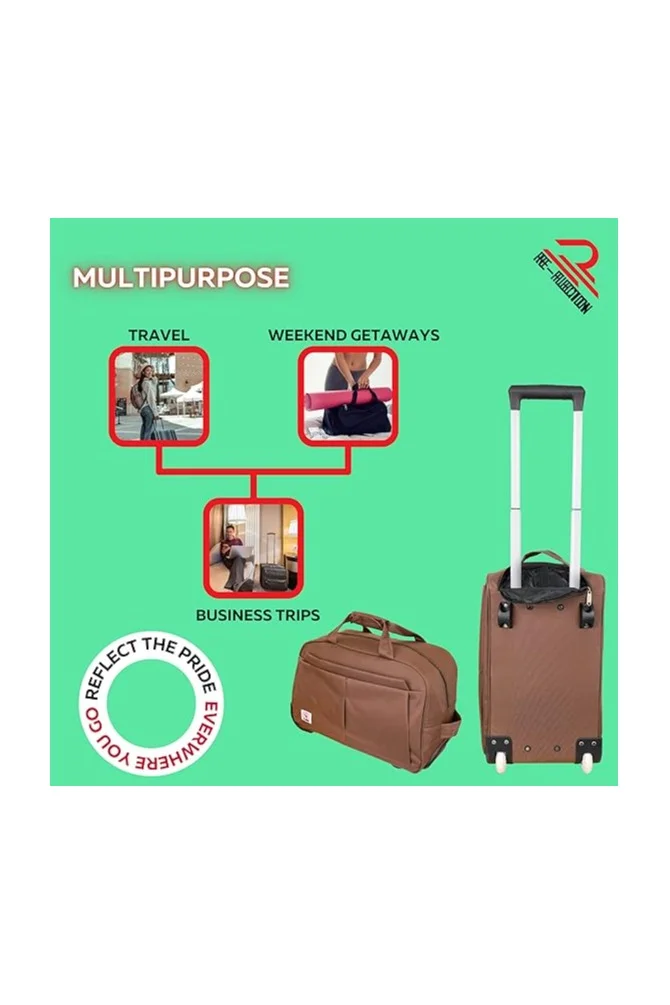 Reflection REFLECTION Boat Shaped 4-Wheel Decker Trolley Brown, 63 cm