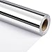 Merture Wrapping Paper Roll Gift Wrap Mini Roll 17 In X 328 Ft465 sqft Solid Color Metallic Silver Wrapping Paper for Christmas Mothers Day Fathers Day Graduation and More - Image 1