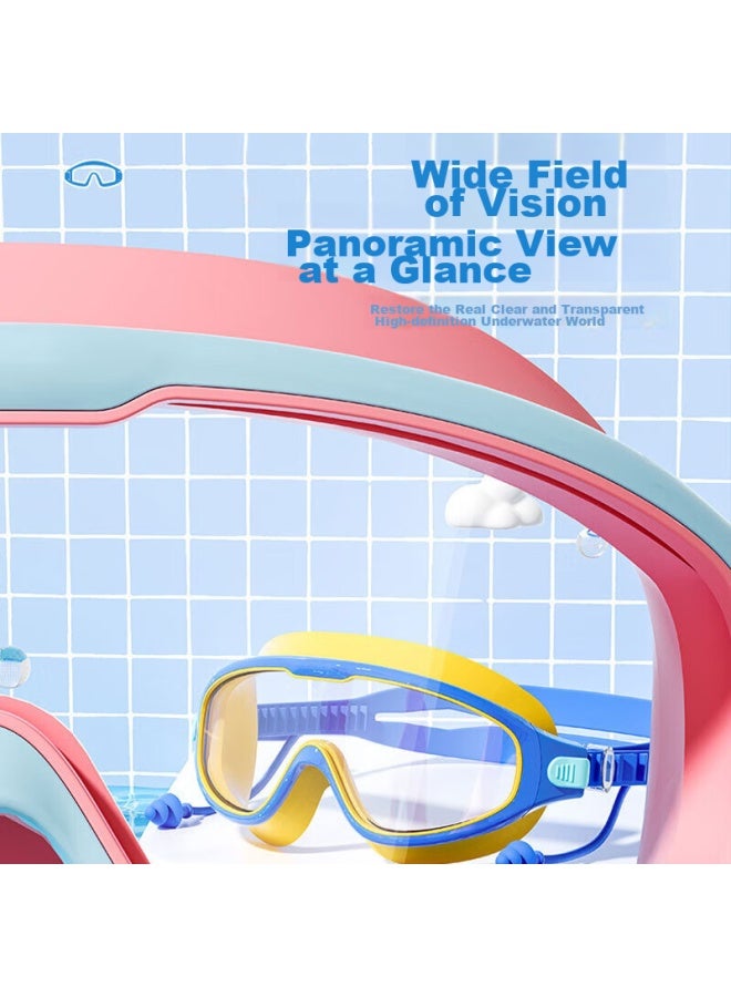 Yuke Children's Swimming Goggles For Boys And Girls, Waterproof Anti-fog High-definition Swim Gl , Pink - Image 3