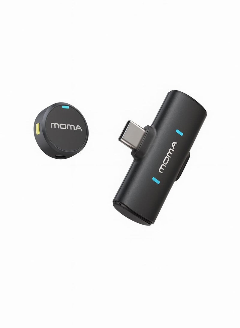 MOMA مايك لاسلكي مومـا LARK MIX لافالير تايب سي للتصوير والبث والتسجيل – ميكروفون موبايل احترافي لعزل الضوضاء وصناعة المحتوى والفيديوهات - Image 1