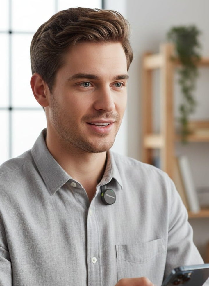 MOMA مايك لاسلكي مومـا LARK MIX لافالير تايب سي للتصوير والبث والتسجيل – ميكروفون موبايل احترافي لعزل الضوضاء وصناعة المحتوى والفيديوهات - Image 3