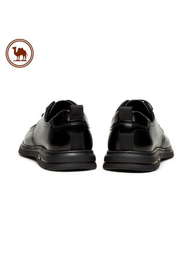 CAMELJEANS Luotuo Brand Men's Leather Shoes, Soft Cowhide, Versatile For Office Commute, Business Casual Shoes, P14s005011, Black, Size 39 - Image 4