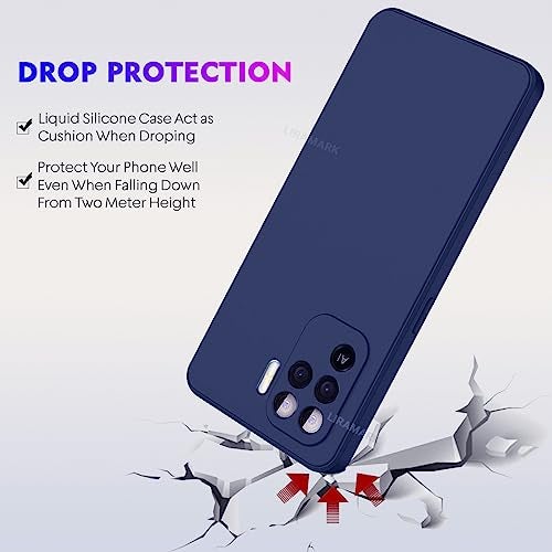 LIRAMARK Silicone Soft Back Cover Case for Oppo F19 Pro/Oppo A94 4G (Silicone Blue) - Image 5