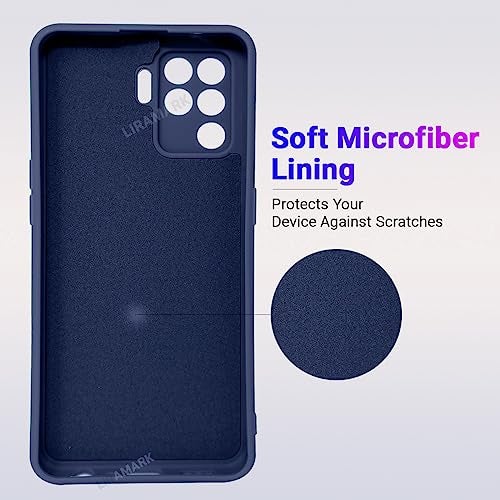 LIRAMARK Silicone Soft Back Cover Case for Oppo F19 Pro/Oppo A94 4G (Silicone Blue) - Image 3