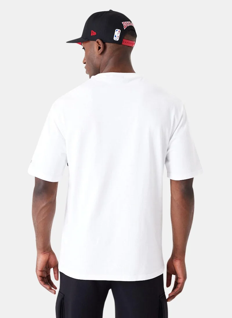 NEW ERA Men's NBA Chicago Bulls Large Wordmark T-Shirt