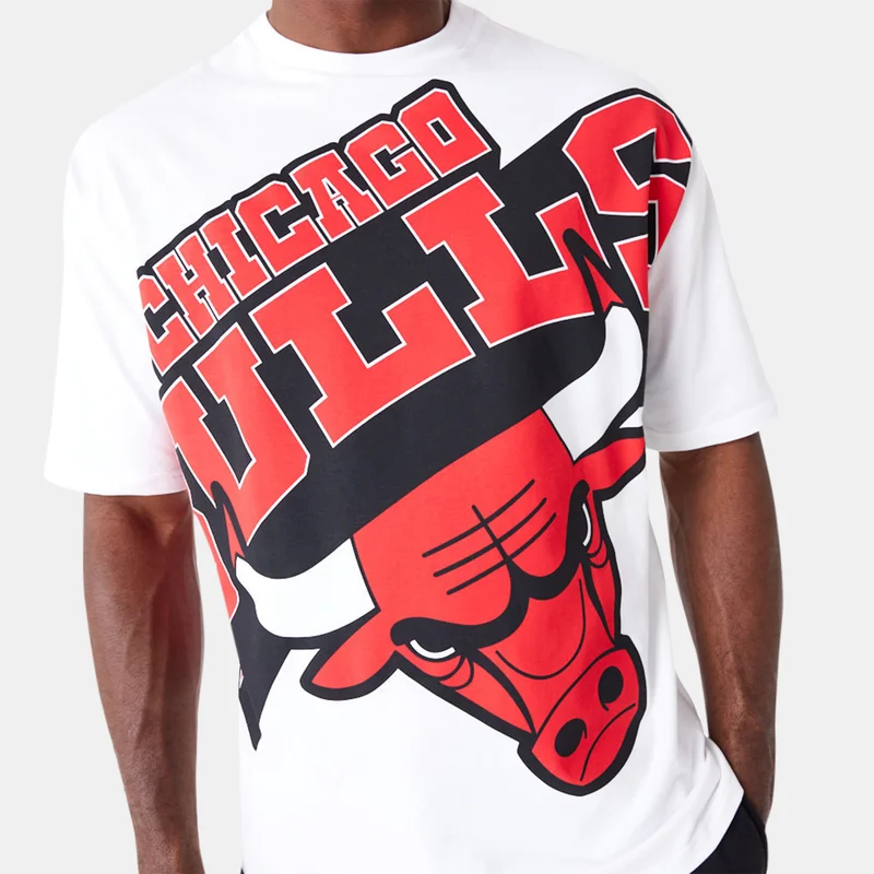 NEW ERA Men's NBA Chicago Bulls Large Wordmark T-Shirt