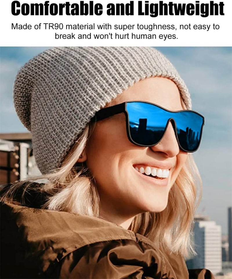 Smart Glasses, Bluetooth Sunglasses for Men Women with Speakers, Polarized Lenses, Touch/Voice Assistant - Image 4