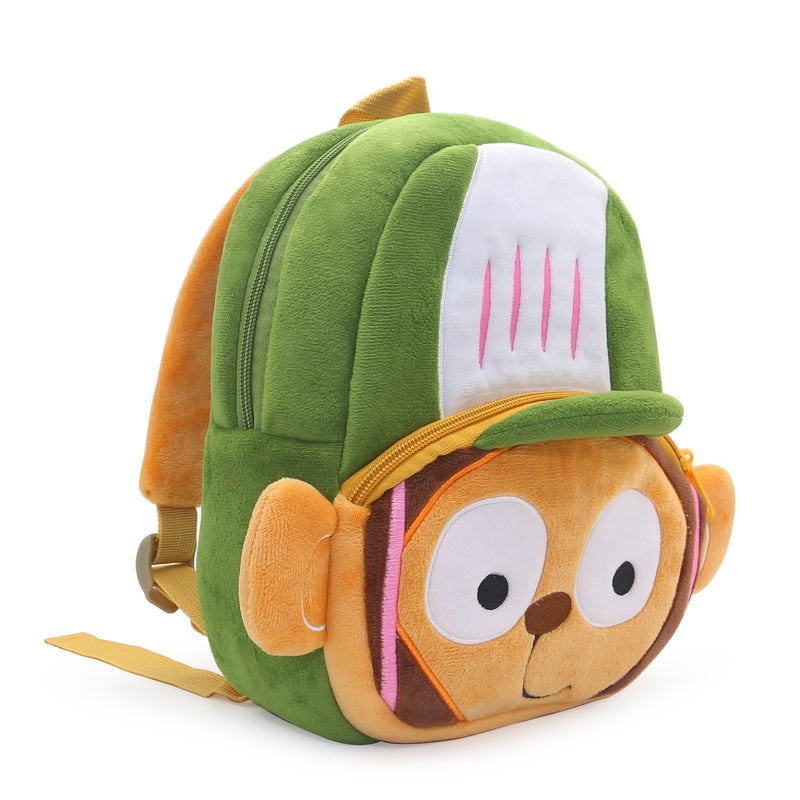 Plush Kids Backpack, Climbing Monkey Animal Design, Soft Lightweight School Bag for Toddlers and Preschool Kids - Image 4