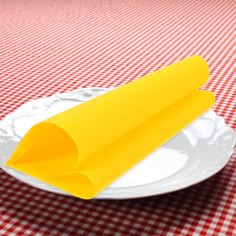 Uonlytech Disposable Party Napkins 50pcs Thick Yellow Paper Napkins for Wedding Reception Bridal Shower Dinner Table Household Use - Image 5