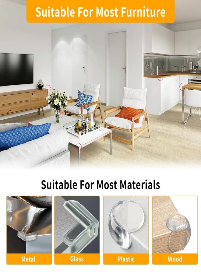 Rindion 40 Pack Corner Protector Baby, 2 Shapes Baby Proof Corners and Edges, Clear Table Corner Covers Baby, Baby Corner Protector Guards, Corner Guards for Table Edges & Sharp Corners - Image 4