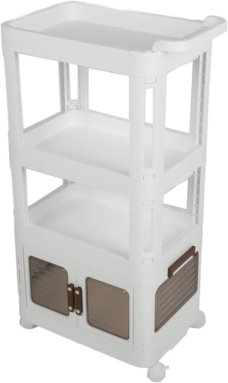 Rolling Storage Cart with Wheels, 4 Tiers Portable Mobile Utility Cart, Organizer Shelf for Snack, Craft, Makeup, Baby, Ideal for Living Room Kitchen Classroom Dorm (823) - Image 5