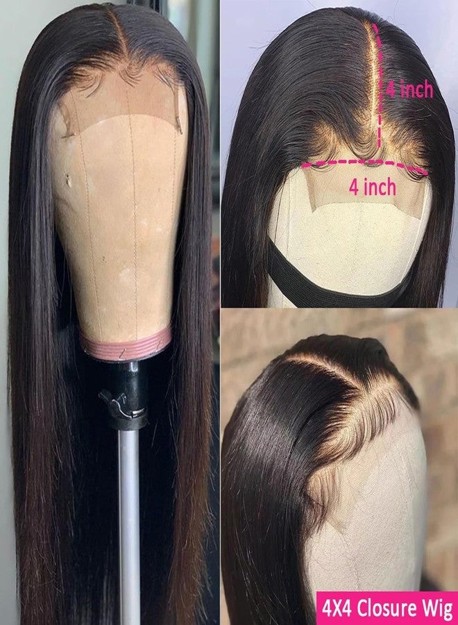 MIRTHFUL 20 Inch Straight Lace Front Wigs Human Hair 4x4 Lace Closure Wigs for Black Women 200 Density Wear and Go Glueless Wigs Human Hair - Image 2