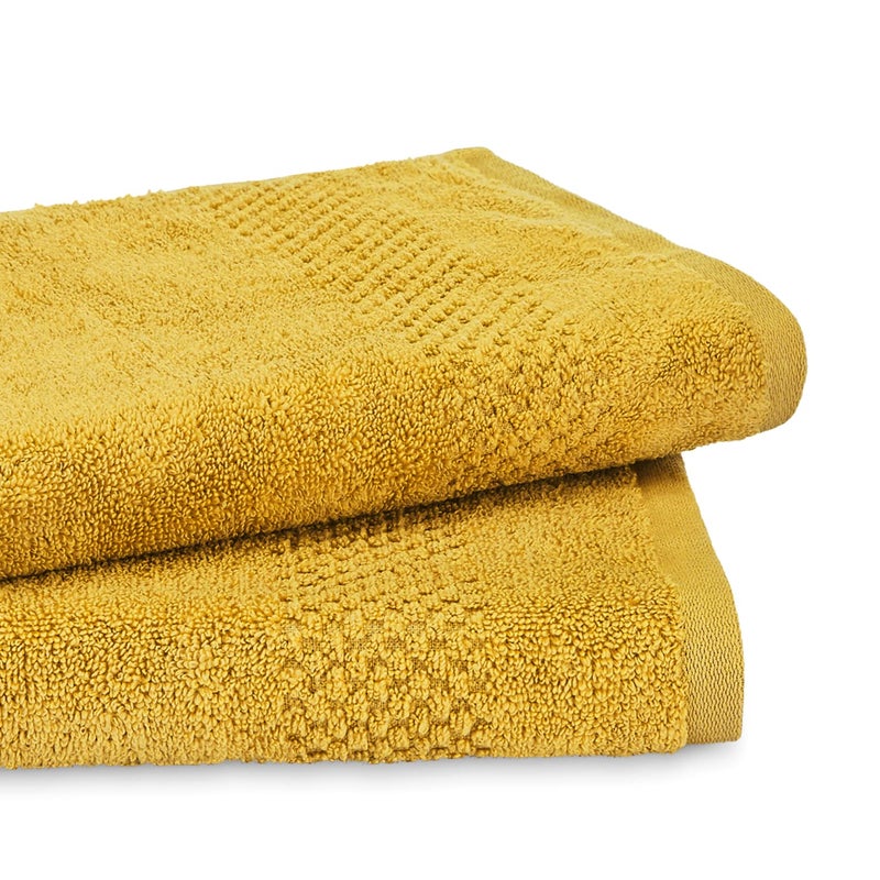 Spaces 100% Cotton Hand Towel Special Texture Ultra Soft Quick Dry Nano Spun(Solid 40CMX60CM)-Sunflower - Image 3