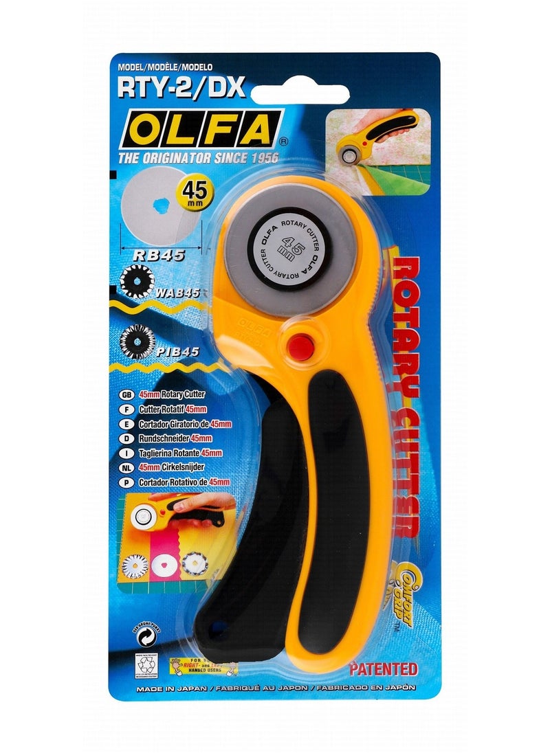 OLFA RTY-2/DX Dual Action Rotary Cutter With Safety Lock  - Image 1