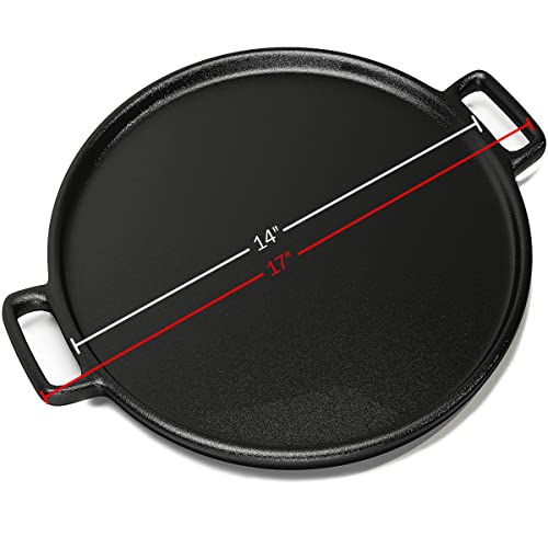 Home-Complete Cast Iron Pizza Pan - 14-Inch Baking Pan for Oven, Stovetop, Grill, or Campfires - Durable, Even-Heating, Versatile Cast Iron Griddle by Home-Complete - Image 3