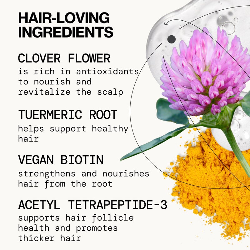 Pacifica سيروم الشعر المهدئ غير المرئي من باكفيكا، علاج التحكم في التجاعيد وتكثيف الشعر - سيروم فروة الرأس بالزنجبيل والجوافة مع الببتيدات والبيوتين والكافيين 1 أونصة سائلة، نباتي وخالي من القسوة - Image 4