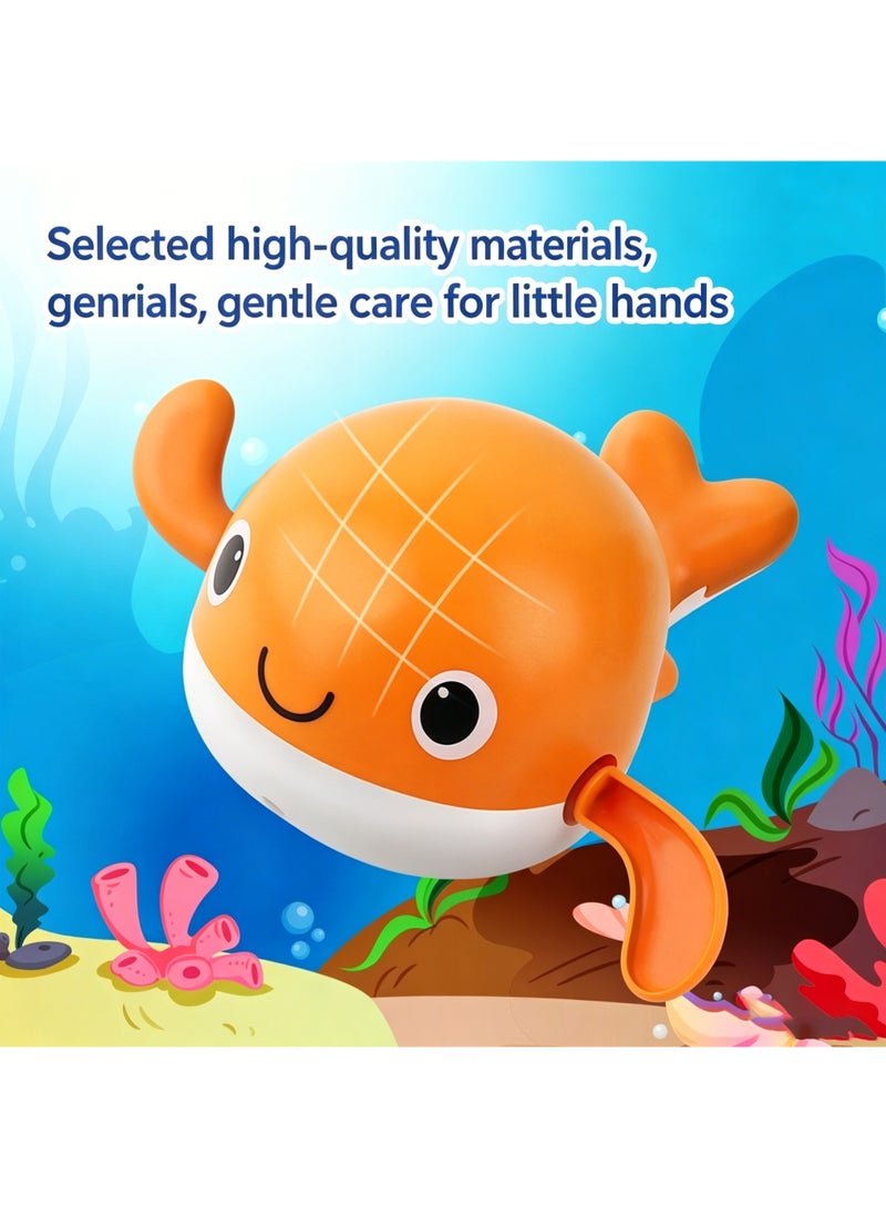 LuckSa Baby Bath Toys Fishing Games Swimming Whales Bath Time Bathtub Toy for Toddlers Baby Kids Infant Fish Set Age 18months and up - Image 3