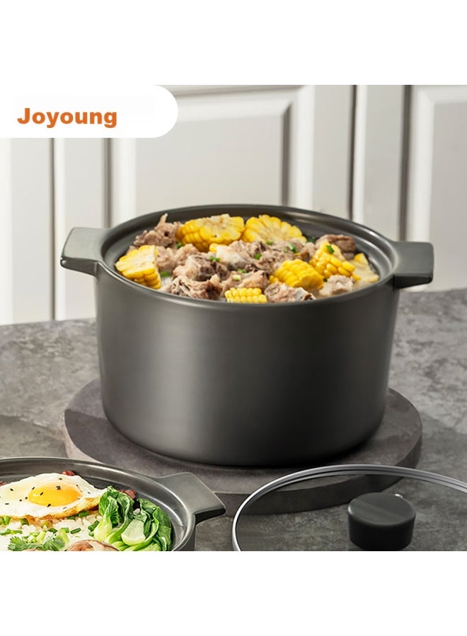 Joyoung Ceramic Casserole Pot, Soup Pot, Stew Pot, 3.5l Clay Pot, Medicinal Soup Pot, Household Ceramic Pot, High Temperature Resistant Stew Pot, Tcb3503 - Image 1