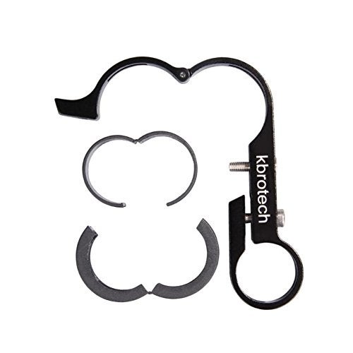 Kbrotech Bike Handlebar Extender Double Handlebar Extension Carbon Fiber Mount Holder with Aluminum Alloy Braket Space Saver (DBlack) - Image 5