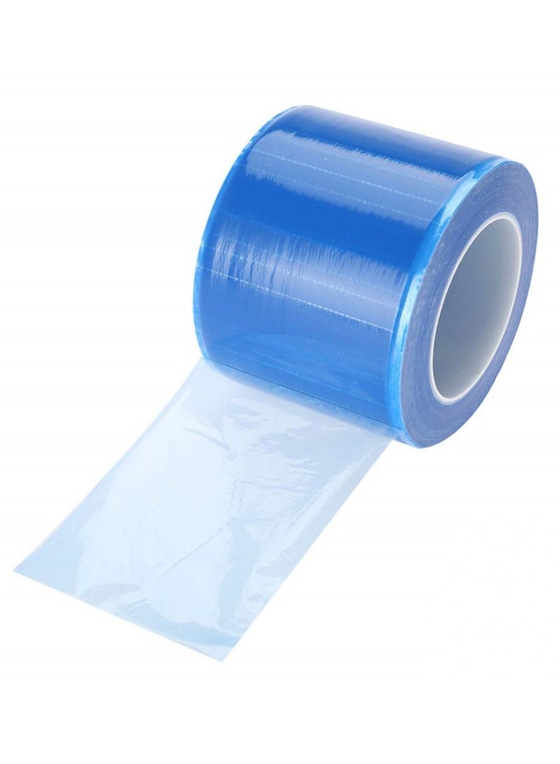 Ru syanl Blue Barrier Film 1200 Sheets Barrier Film Roll Thick Disposable Protective PE Film Anti-fouling Barrier Tape  - Image 2