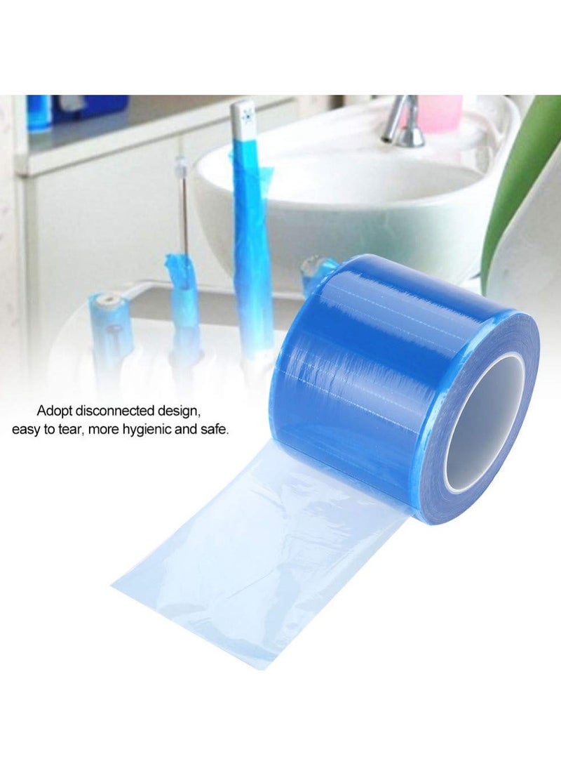 Ru syanl Blue Barrier Film 1200 Sheets Barrier Film Roll Thick Disposable Protective PE Film Anti-fouling Barrier Tape  - Image 4