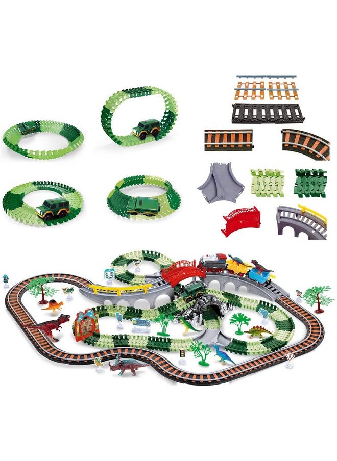 SOFTIES Toy Train With Track Set - Train Toys For Kids 5 Years & Up - Includes Car Racing Track For Kids, Dinosaur Toys For Kids 7 Years & Older - Ideal Train Set For Boys 7-14 Years  - Image 3