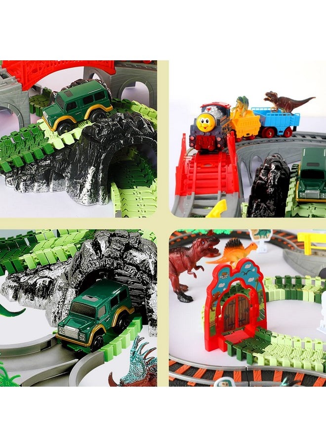 SOFTIES Toy Train With Track Set - Train Toys For Kids 5 Years & Up - Includes Car Racing Track For Kids, Dinosaur Toys For Kids 7 Years & Older - Ideal Train Set For Boys 7-14 Years  - Image 2