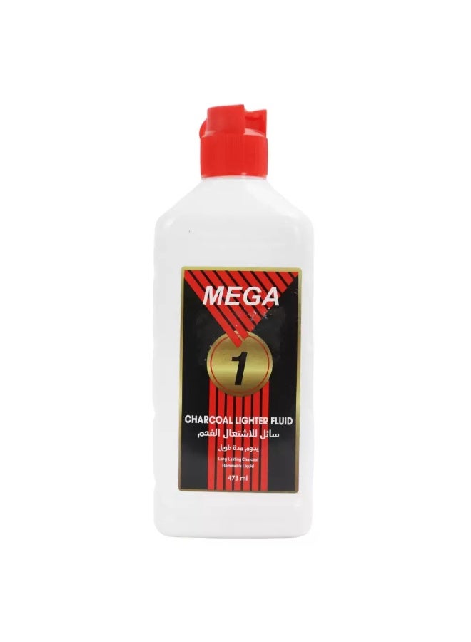 MEGA Mega Charcoal Lighter Fluid, Longlasting Charcoal Flammable Liquid- 473ml - Image 1