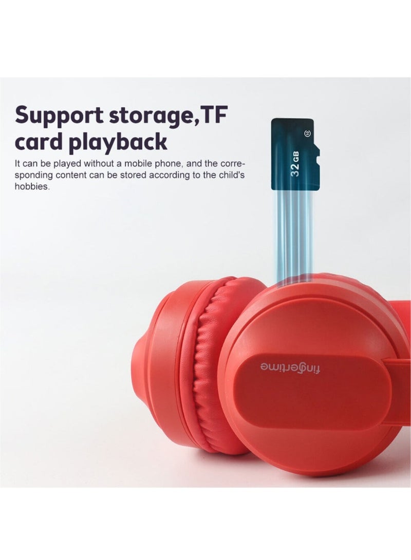 fingertime BOBO-1 Bluetooth Earbuds Bluetooth Headphones Over Ear Wireless Earphones Kids Headphones Soft Earmuffs & Lightweight for Long Time Wearing (Blue) - Image 5