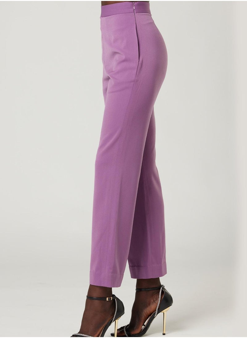 IZEL - Lilac Pleated Two-piece Suit set with pants - Image 1