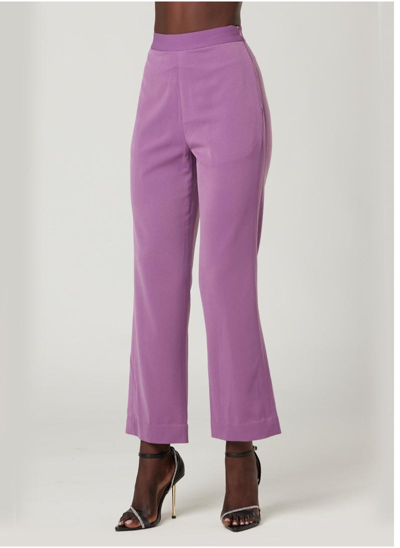 IZEL - Lilac Pleated Two-piece Suit set with pants - Image 1