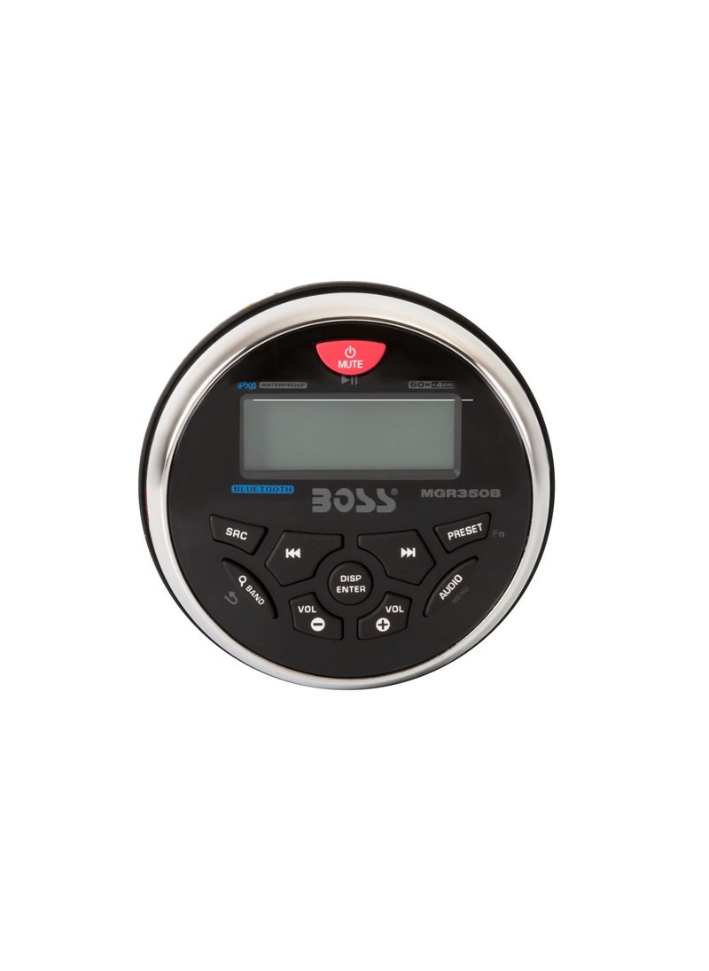 BOSS - Boss Audio Systems Streaming MGR350B Bluetooth Marine Gauge Digitel Media AM/FM Receiver Featuring Built-In Amplifier - Image 1