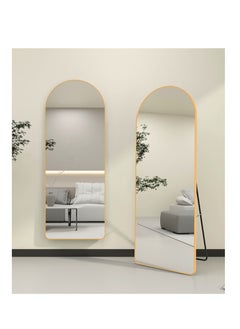 Generic Arched Full Length Mirror Floor Big Standing Mirror Against Wall for Bedroom Dressing and Wall-Mounted Thin Frame Mirror  - Image 1