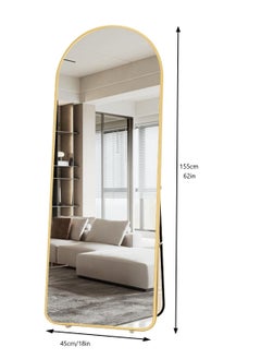 Generic Arched Full Length Mirror Floor Big Standing Mirror Against Wall for Bedroom Dressing and Wall-Mounted Thin Frame Mirror  - Image 2